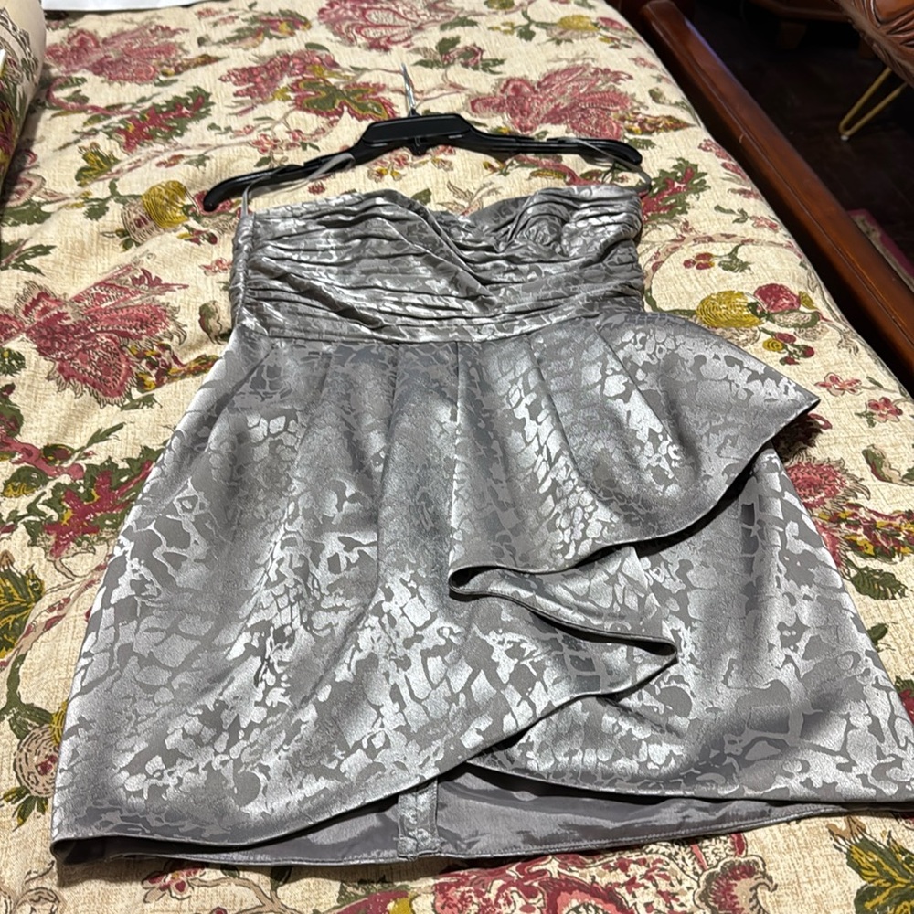 Silver mini dress